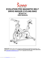 sunny health & fitness evolution pro magnetic belt drive indoor cycling bike