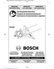Bosch Ra1054 Manuals