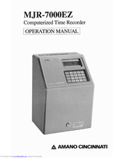 Amano MJR-7000EZ Manuals | ManualsLib