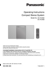 Panasonic Sc Hc402 Operating Instructions Manual Pdf Download Manualslib