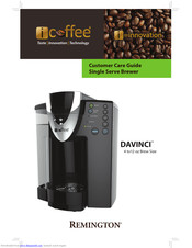 Remington iCoffee Davinci Manuals | ManualsLib