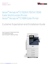 Xerox Versalink C7020 Customer Expectation And Installation Manual