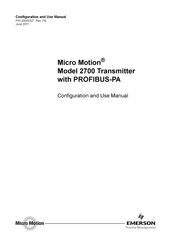 Emerson MICRO MOTION 2700 Manuals | ManualsLib