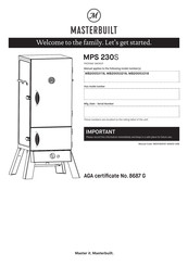 Mps 230s propane smoker users manual parts