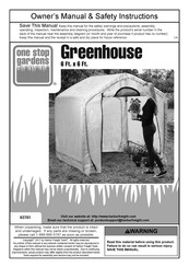 One Stop Gardens Greenhouse 6 Ft X 6 Ft Manuals