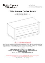 Whalen Better Homes And Gardens Ellis Shutter Manuals Manualslib