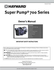 pump hayward super owner manual manualslib manuals