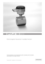 Krohne Optiflux 1000 Manuals Manualslib