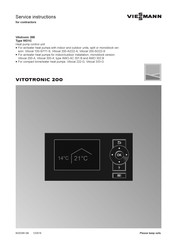 Viessmann VITOTRONIC 200 Manuals | ManualsLib