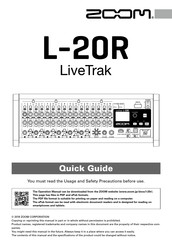 Zoom LiveTrak L-20R Manuals | ManualsLib