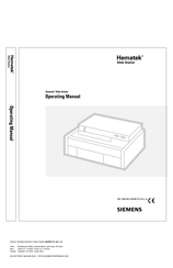 Siemens Hematek Manuals | ManualsLib