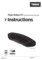 Thule Motion Xt 6292 Instructions Manual Pdf Download Manualslib
