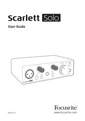 Focusrite Scarlett Solo Manuals | ManualsLib