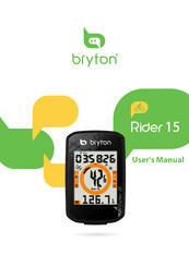 bryton rider 15 user manual