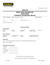 Stanley MC521 Pro Manuals | ManualsLib