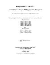 Agilent technologies ESA-E E4402B Manuals | ManualsLib