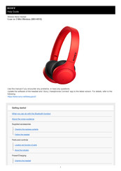 Sony Wh H910n Manuals Manualslib