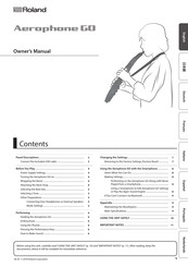Roland Aerophone Ae 10 Manuals Manualslib