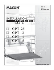 Maxon GPT-3 Manuals | ManualsLib