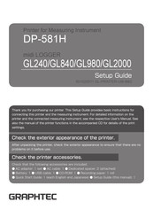 Graphtec midi LOGGER GL240 Manuals | ManualsLib