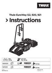 thule euroway g2 920 bike carrier