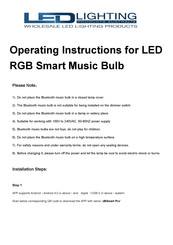 led music bulb instructions