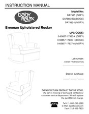 baby relax brennan upholstered rocker