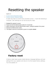 Bose SOUNDLINK REVOLVE Manuals | ManualsLib