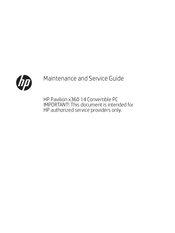 Hp Pavilion x360 14 Series Manuals | ManualsLib