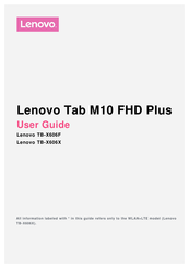 Lenovo TB-X606X Manuals | ManualsLib