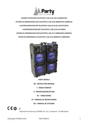 PARTY PARTY-BOX412 BESCHALLUNGSANLAGE USB SD BLUETOOTH 1200W LAUTSPRECHER DJ PA