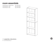 room essentials 5 shelf trestle bookcase assembly instructions