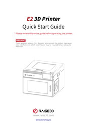 Raise3d E2 Manuals | ManualsLib