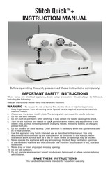 Singer Stitch Quick+ Manuals | ManualsLib