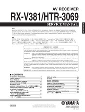 Yamaha RX-V381 Manuals | ManualsLib