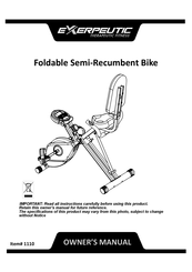Exerpeutic 1110 Manuals | ManualsLib