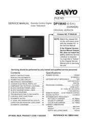 Sanyo DP19640 - 18.5" Diagonal LCD HDTV 720p Manuals | ManualsLib