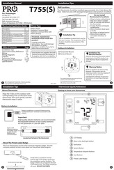 Pro1 iaq T755 Manuals | ManualsLib