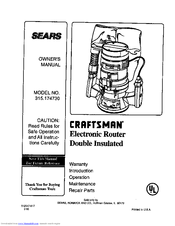 Craftsman 315.17473 Manuals | ManualsLib