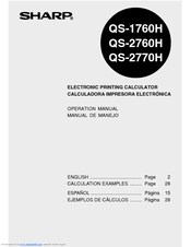 Sharp QS-2760H Manuals | ManualsLib