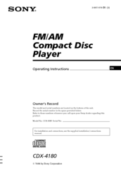 Sony Cdx 4180 Instalation Manuals - Wiring Diagram Sony Cdx 4180 Sony Cdx 4180 Instalation Manuals - Wiring Diagram Sony Cdx 4180