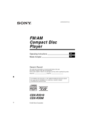 Sony Cdx R3310 Manuals Manualslib - Sony Cdx R30m Wiring Diagram Sony Cdx R3310 Manuals Manualslib - Sony Cdx R30m Wiring Diagram