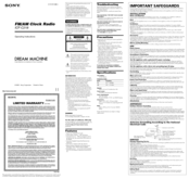 Sony Dream Machine ICF-C218 Manuals | ManualsLib