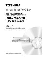 Users manual for toshiba model sd-v280ua parts