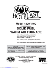 United states stove HOTBLAST 1400 Manuals | ManualsLib