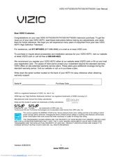 Vizio XVT553SV Manuals | ManualsLib