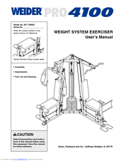 Weider Pro 4100 Manuals | ManualsLib