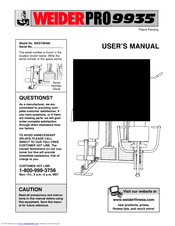 Weider Pro 9935 Manuals | ManualsLib