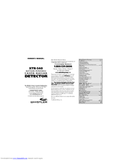Whistler XTR-540 Manuals | ManualsLib
