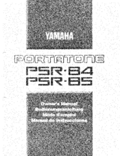 Yamaha PortaTone PSR-85 Manuals | ManualsLib